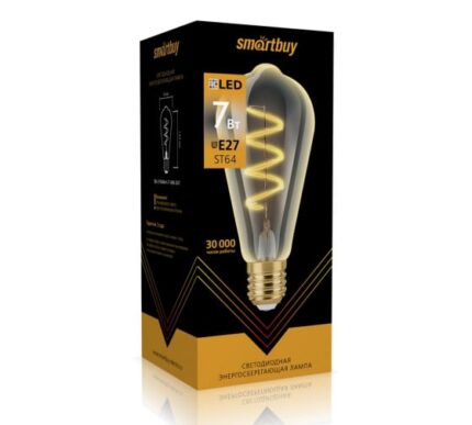 Светодиодная (LED) Лампа ART Smartbuy-ST64-7W/3000/E27 (SBL-ST64Art-7-30K-E27)/100_Б