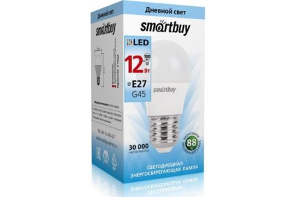 Светодиодная (LED) Лампа Smartbuy-G45-12W/4000/E27 (SBL-G45-12-40K-E27)/100 Б