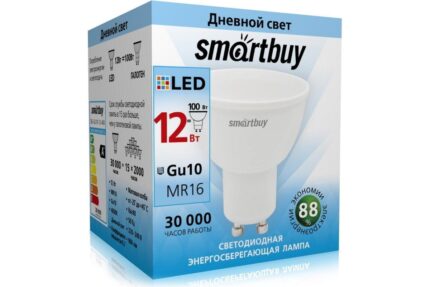 Светодиодная (LED) Лампа Smartbuy-Gu10-12W/4000 (SBL-GU10-12-40K)/100_Б