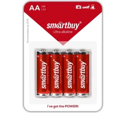 Батарейка алкалиновая Smartbuy ONE LR6/4B (48/480)  (SOBA-2A04B-Eco) Б